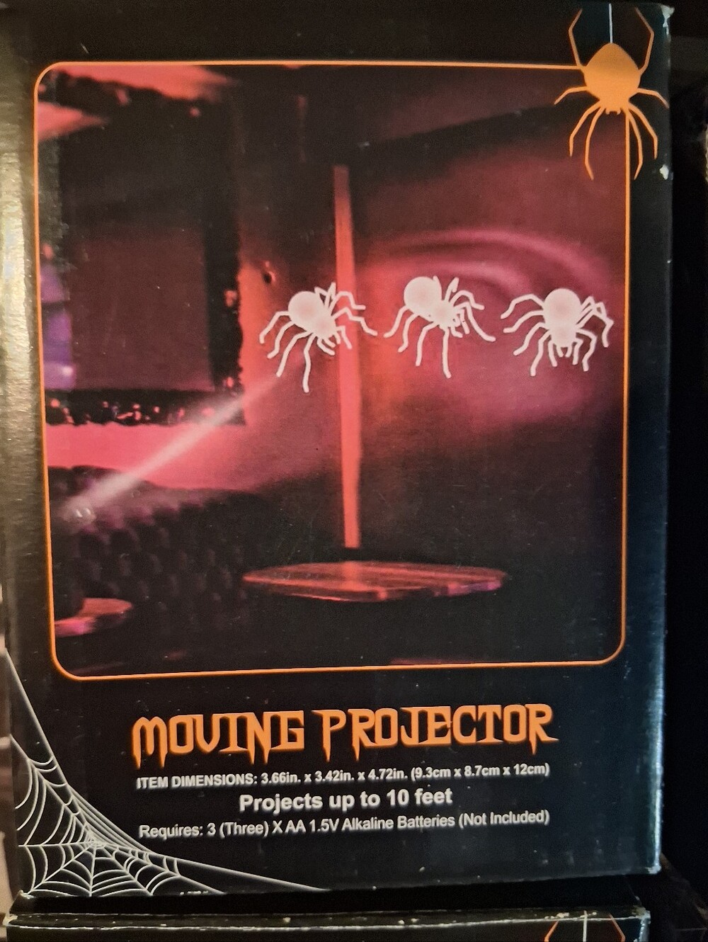 Moving Projector Spider Wall Decor - Red